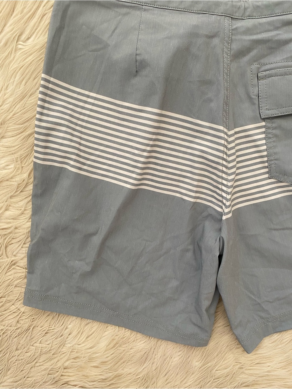 Katin Men's Roam Boardshort Swim Trunks Swimsuit Steel Blue Gray Stripe 31 - Picture 11 of 15